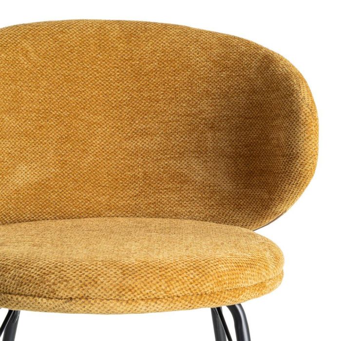 Silla Mostaza Tejido-Metal Salón 57 X 53 X 75 cm