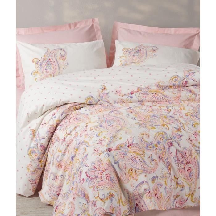 Juego de cama - 1 funda nórdica 220x240 cm + 2 fundas de almohada 60x60 cm - 100% algodón - Rosa 3 Juego de cama - 1 funda nórdica 220x240 cm + 2 fundas de almohada 60x60 cm - 100% algodón - Rosa 3