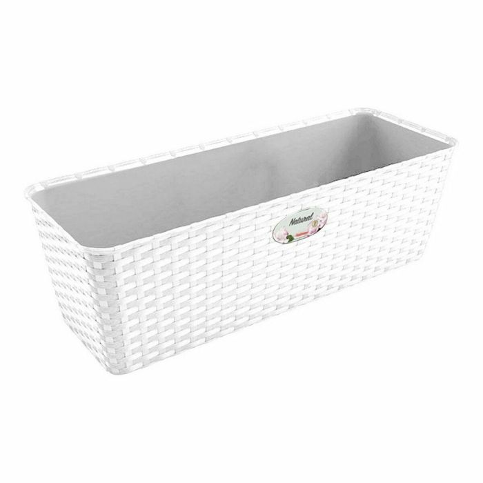 Jardinera Stefanplast Blanco Plástico 13 x 11 x 28,5 cm (12 Unidades) 1