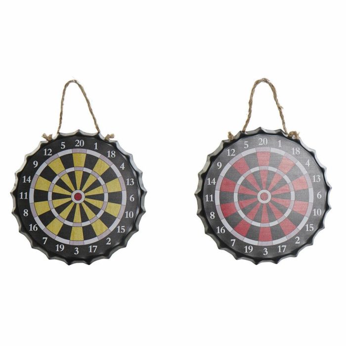 Decoracion Pared Vintage DKD Home Decor Rojo Amarillo 2 x 22 x 22 cm (2 Unidades) Decoracion Pared Vintage DKD Home Decor Rojo Amarillo 2 x 22 x 22 cm (2 Unidades)