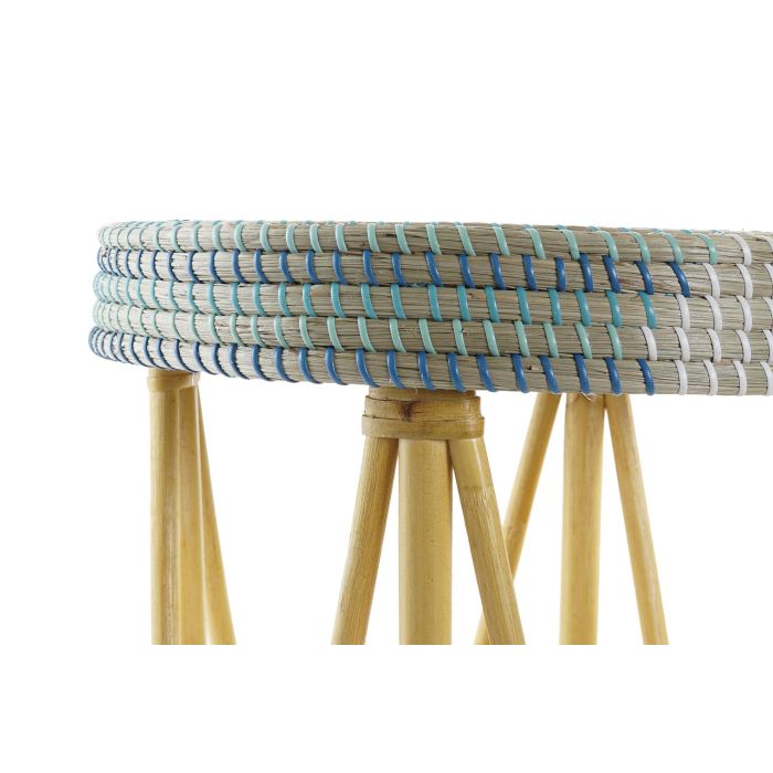 Reposapies Tropical DKD Home Decor Turquesa Natural 41 x 42 x 41 cm 2 Reposapies Tropical DKD Home Decor Turquesa Natural 41 x 42 x 41 cm 2