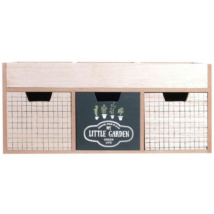 Home Deco Factory Cajonera con 3 Cajones y 3 Compartimentos Colección Little Garden 2