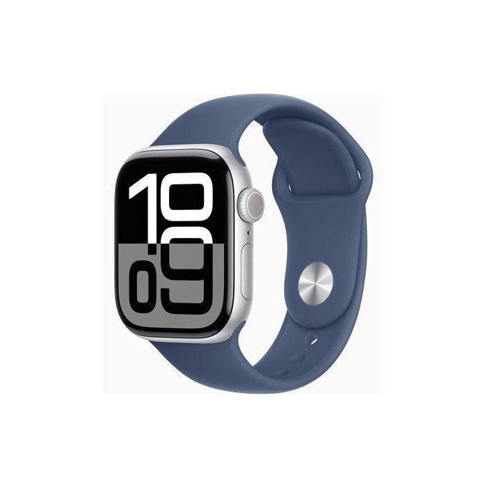Apple MWX33QL/A Apple Watch Series 10 GPS + Cellular 42mm Caja Aluminio Correa Deportiva Azul Denim S/M. Salud Avanzada, Pantalla Retina Grande. 1 Apple MWX33QL/A Apple Watch Series 10 GPS + Cellular 42mm Caja Aluminio Correa Deportiva Azul Denim S/M. Salud Avanzada, Pantalla Retina Grande. 1