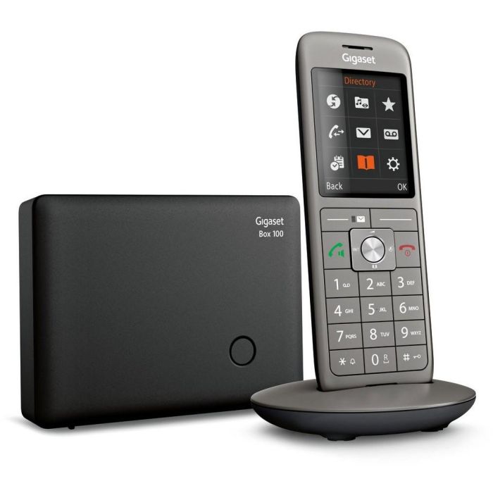 Gigaset CL660 Teléfono Inalámbrico DECT Antracita con Altavoz, 400 Contactos e Identificador de Llamadas