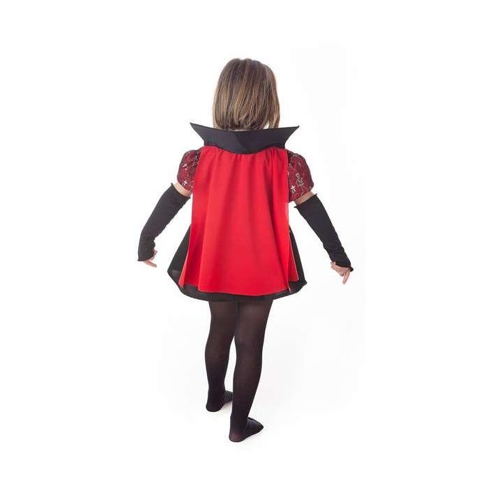 Creaciones Llopis Disfraz Vampira Esqueletos T-1 Infantil (Vestido, Mitones y Capa) para 3 a 2 años 2