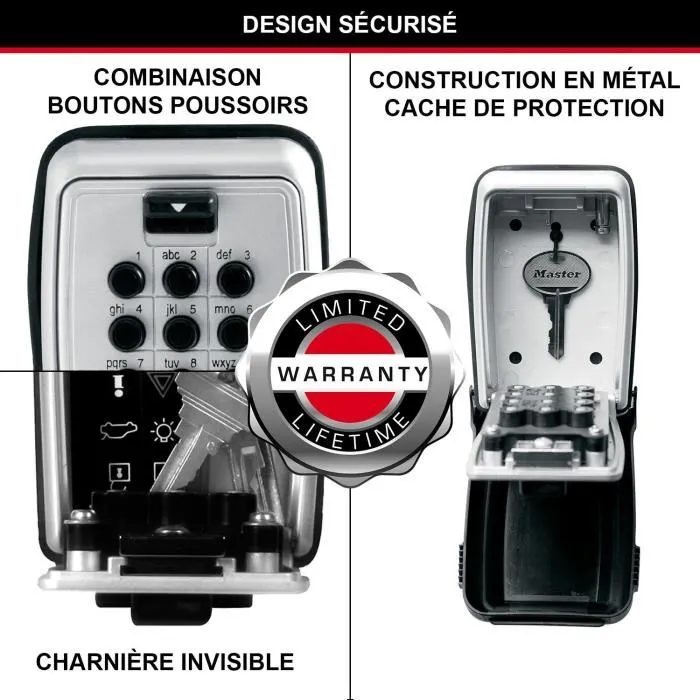 Masterlock Caja de Teclas Mural 5423eurd MAS3520190944726 - Botones de Presentación - Comparta sus llaves de forma segura