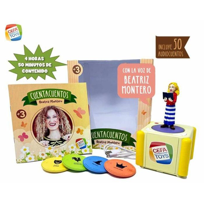 Cefa Figura Cuentacuentos Beatriz Montero con Audio Box, 5 discos, libro ilustrado y cable USB para 3+ años Español 3