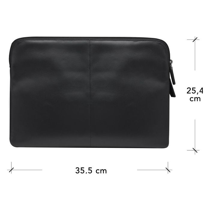 dbramante1928 SKAGEN PRO+ - Funda de cuero de grano entero para MacBook Pro 14", 35.6 cm (14"), Negro, Resistente a impactos, con bolsillo delantero 5