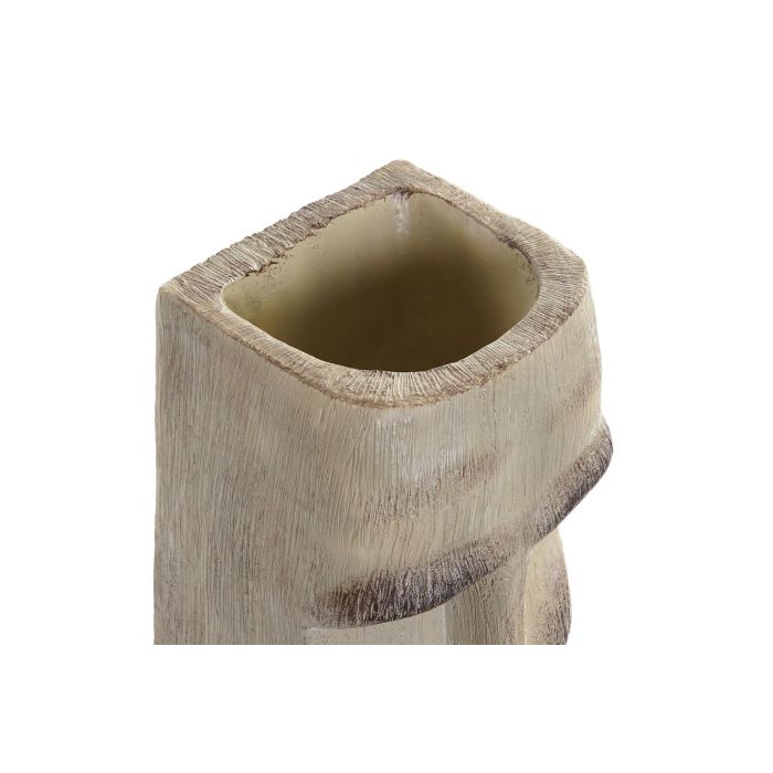 DKD Home Decor Macetero Moderno Resina Terracota Beige Cara 15.5 x 39 x 14.5 cm (4 Unidades) 2
