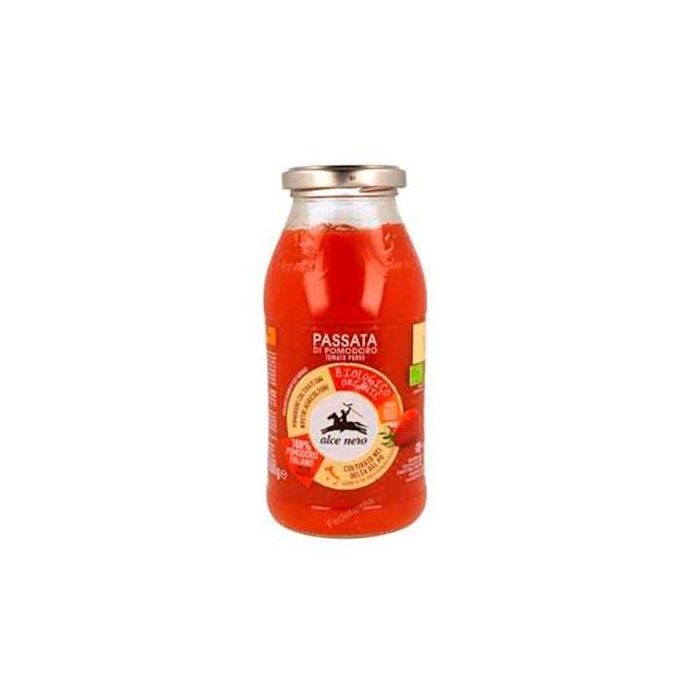 ALCE NERO Passata de Tomate Ecológico 500g, Natural, de Tomates Frescos de Emilia Romagna, Italia
