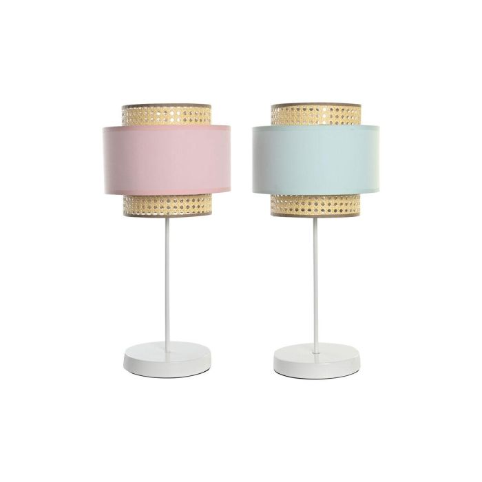 Lampara Sobremesa Urban DKD Home Decor Verde Jade Rosa Palo 26 x 55 x 26 cm (2 Unidades) Lampara Sobremesa Urban DKD Home Decor Verde Jade Rosa Palo 26 x 55 x 26 cm (2 Unidades)