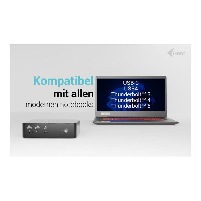 I-TEC Thunderbolt 5 Quattro Display DS 2xTB5 2xHDMI 1x2.5GLAN 1xUSB-C Gen2 Docking Station 140W PD 11
