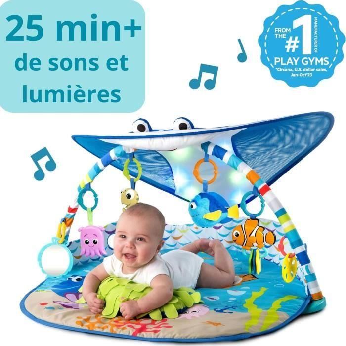 Disney Baby Colchoneta de Actividades Mr. Ray Ocean Lights para Bebé con Luces, Música y Juguetes Colgantes Nemo 1