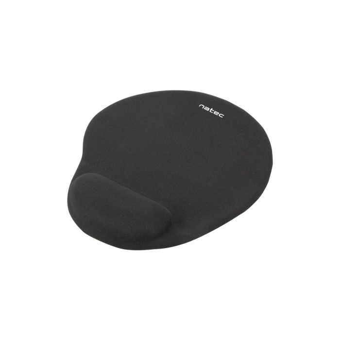 NATEC Marmot Alfombrilla de Ratón Negra con Gel y Descansa Muñecas Base Antiderrapante