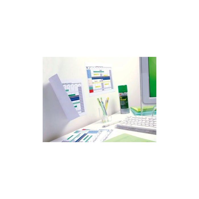 3M Remount Adhesivo Reposicionable en Spray 400 ml - Pegamento Temporal para Papel y Tela sin Residuos 1