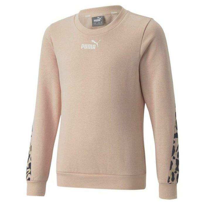 Sudadera sin Capucha Niña Puma Alpha Crew Neck Beige Leopardo Rosa 0 Sudadera sin Capucha Niña Puma Alpha Crew Neck Beige Leopardo Rosa 0