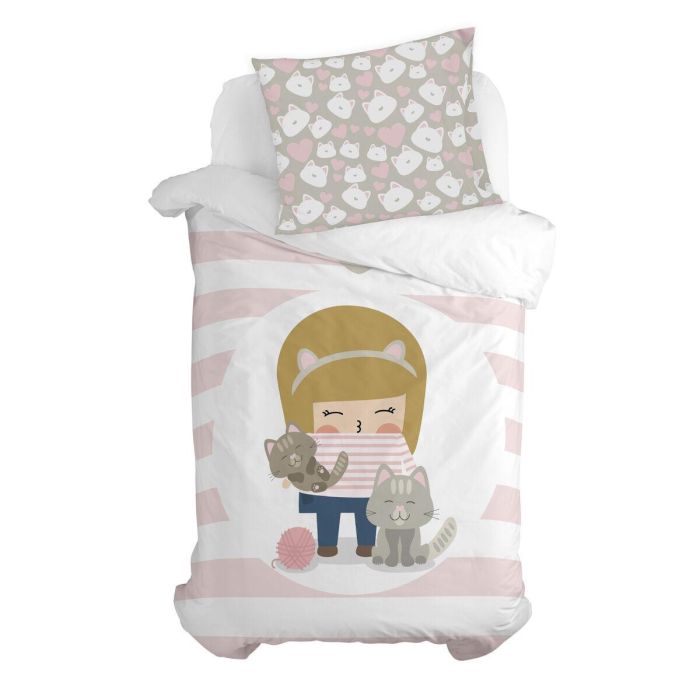 Funda de almohada HappyFriday Happynois Kitty Multicolor 60 x 70 cm 1