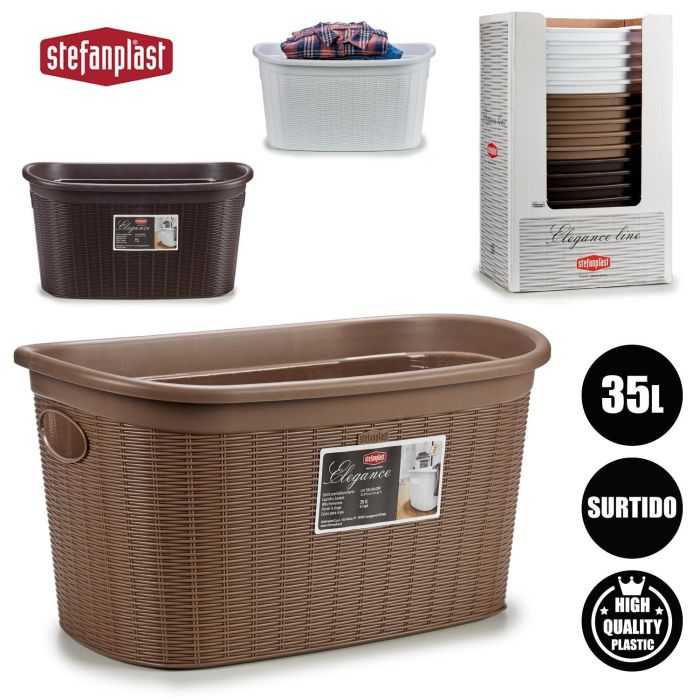 Cesto Ropa Elegance Surtidos Col Neutros Stefanplast 37X26CM (15 Unidades) 3 Cesto Ropa Elegance Surtidos Col Neutros Stefanplast 37X26CM (15 Unidades) 3
