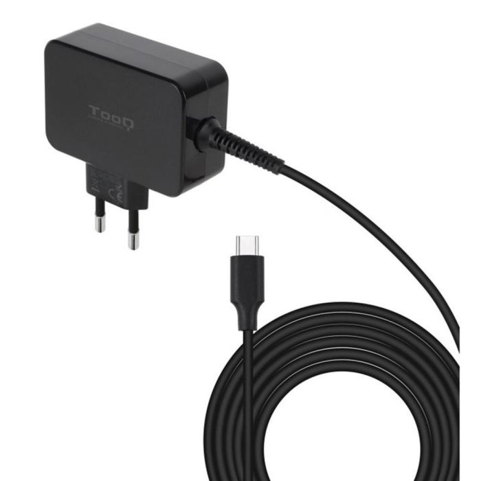 TOOQ Cargador portatil gan USB-C pd 45W, negro