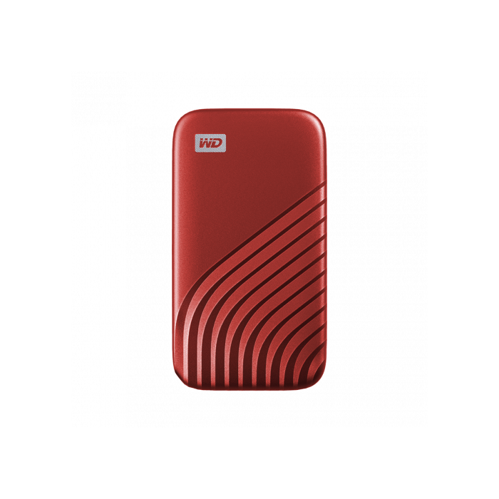 Sandisk My Passport SSD 1TB Rojo, 1050MB/s Lectura, 1000MB/s Escritura, USB Tipo C, Compatible con PC y MAC, WDBAGF0010BRD-WESN