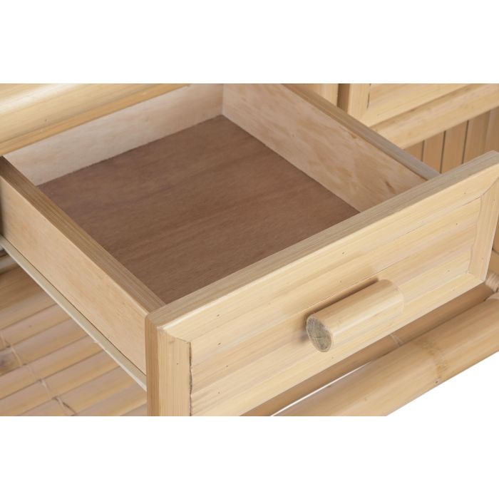 DKD Home Decor Consola Tropical Bambú y Ratán Natural 52 x 75 x 140 cm 3 Cajones 7