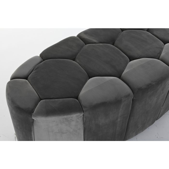 DKD Home Decor Descalzadora Scandi Gris Poliéster MDF 53 x 46.5 x 125 cm 1