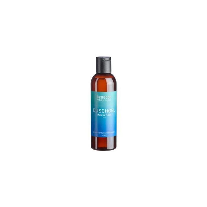 benecos Gel De Baño 2 en 1 Cuerpo-Cabello 200 ml Bio Certificado Vegano y Cosmos Natural