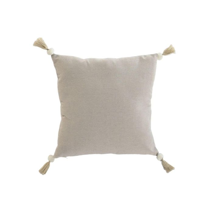 Cojin Boho DKD Home Decor Beige Blanco 45 x 45 cm 2