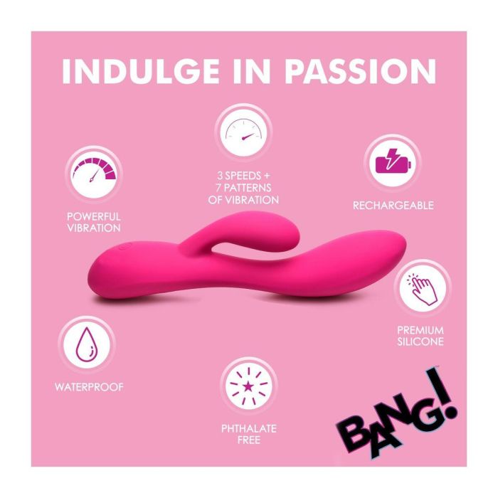 Vibrador Doble Estimulación XR Rosa Silicona 7 Vibrador Doble Estimulación XR Rosa Silicona 7