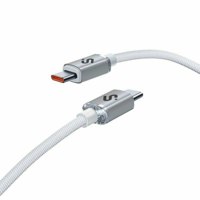 Cable USB-C a USB-C Subblim OPTIMUS Blanco 1 m