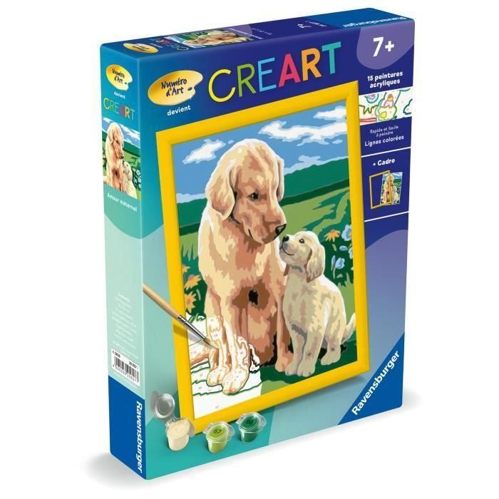 CreArt Kids - Amor maternal (18 x 24 cm), kit de pintura por números, Art Number, a partir de 7 años, 25827, Ravensburger 4 CreArt Kids - Amor maternal (18 x 24 cm), kit de pintura por números, Art Number, a partir de 7 años, 25827, Ravensburger 4