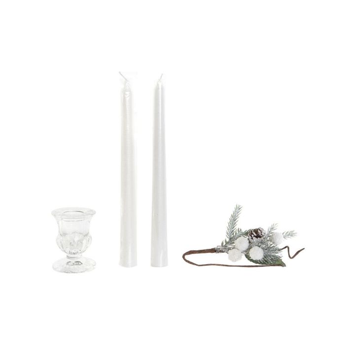 Velas DKD Home Decor Blanco Navidad 21 x 10 x 5 cm 2 x 2 x 20 cm (4 Piezas) Velas DKD Home Decor Blanco Navidad 21 x 10 x 5 cm 2 x 2 x 20 cm (4 Piezas)
