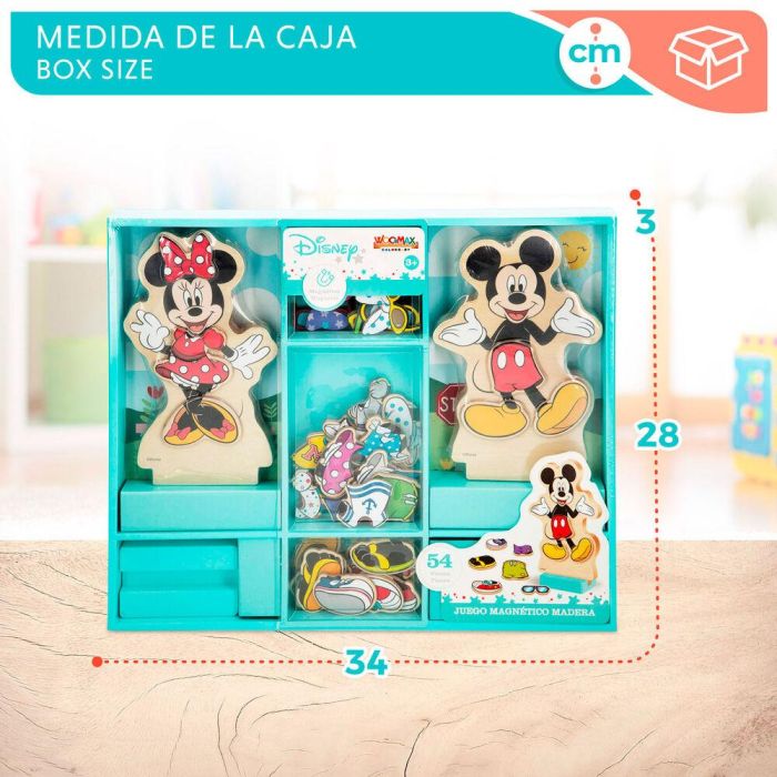 Woomax Juego Magnético de Madera Vestidos Minnie Disney - 54 Piezas para Niños +3 Años 7