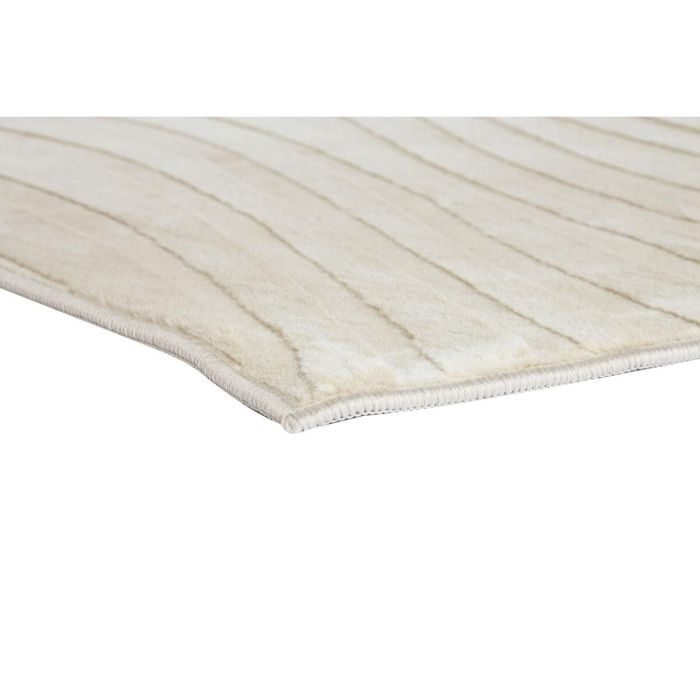 DKD Home Decor Alfombra Urban Poliester carpets 2c25 Poliéster Beige 230 x 160 cm Antideslizante 2