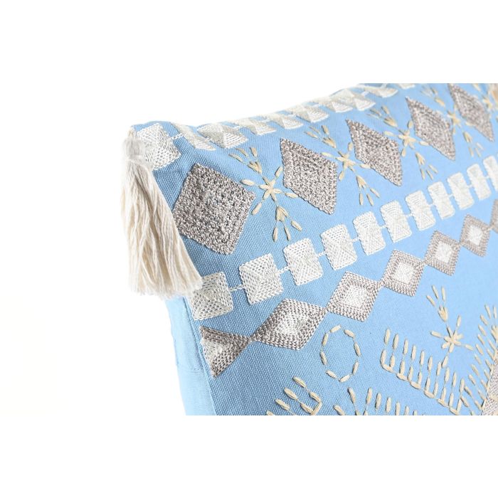 DKD Home Decor Cojin Azul Blanco 40 x 40 x 15 cm 1