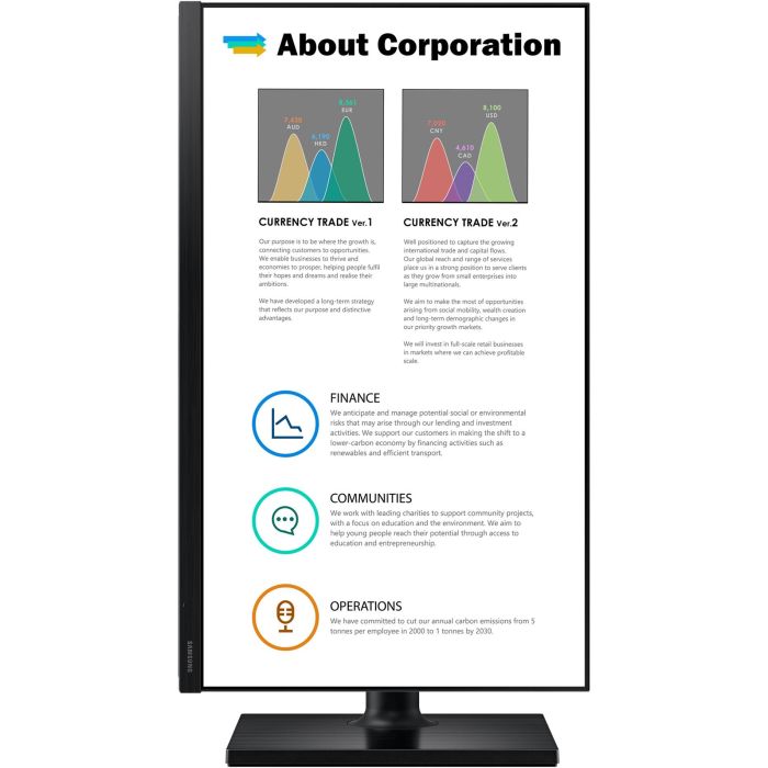 Samsung F24T450FZU Monitor 24'' Full HD (1920x1080) IPS 5ms con 2xHDMI DisplayPort VESA y Pivot Negro 6