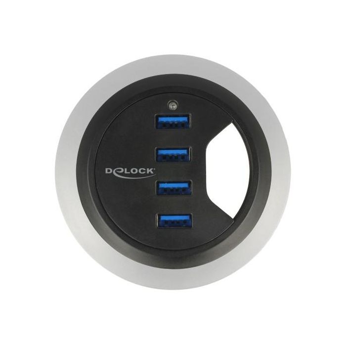 DeLOCK 62868 Hub de mesa 4 puertos USB 3.0 Type-A 5Gbps Negro