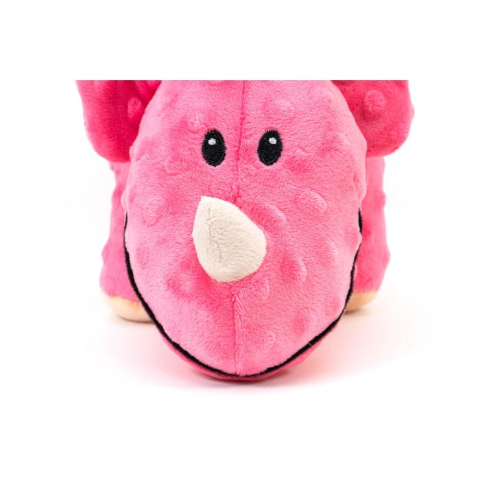 Gloria Peluche Para Perro Yamata, Dinosaurio Juguete Mullido con Sonido (Squeaker) y Texturas 3D, Poliéster, Color Rosa 2