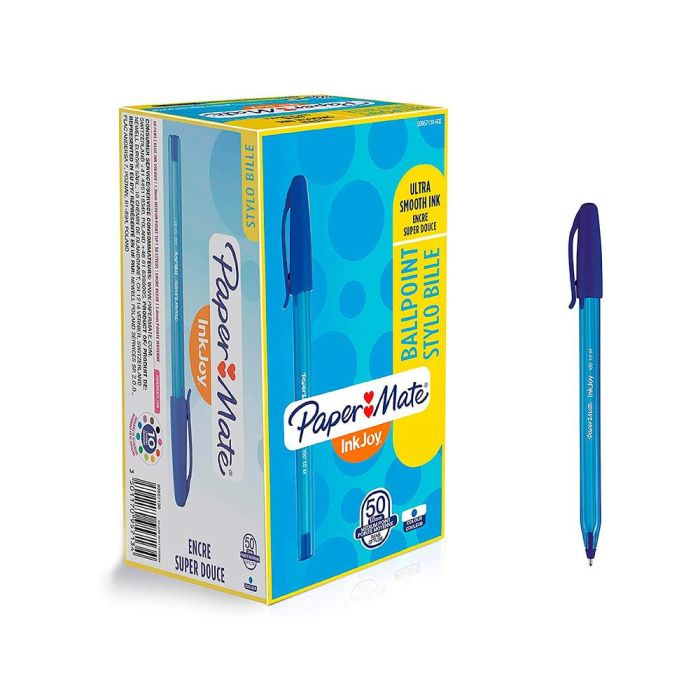 Paper Mate Bolígrafo Inkjoy 100 Cap Triangular Azul Caja 50 Ud 4