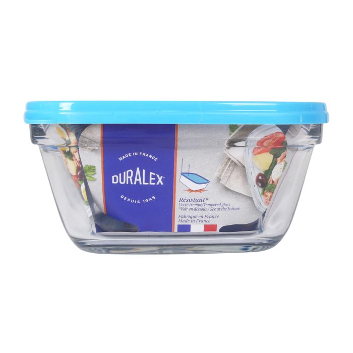 Duralex Fiambrera Rectangular Freshbox 1.7L Tapa Azul (6 Unidades) 2