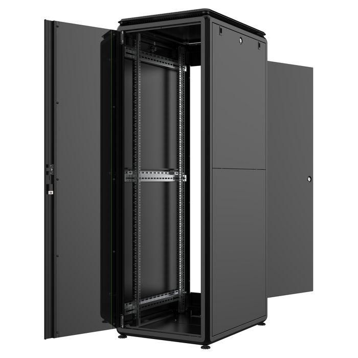 Lanview Rack Cabinet 19" 36U 600 x 800mm para Servidores y Cableado - Puertas de Cristal y Metal, Paneles Laterales Extraíbles 1