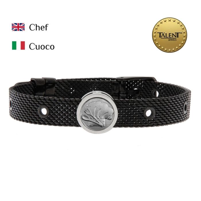 Pulsera Unisex Chef Talent Jewels TJA-3-05-03-2-235 Negro 1 Pulsera Unisex Chef Talent Jewels TJA-3-05-03-2-235 Negro 1