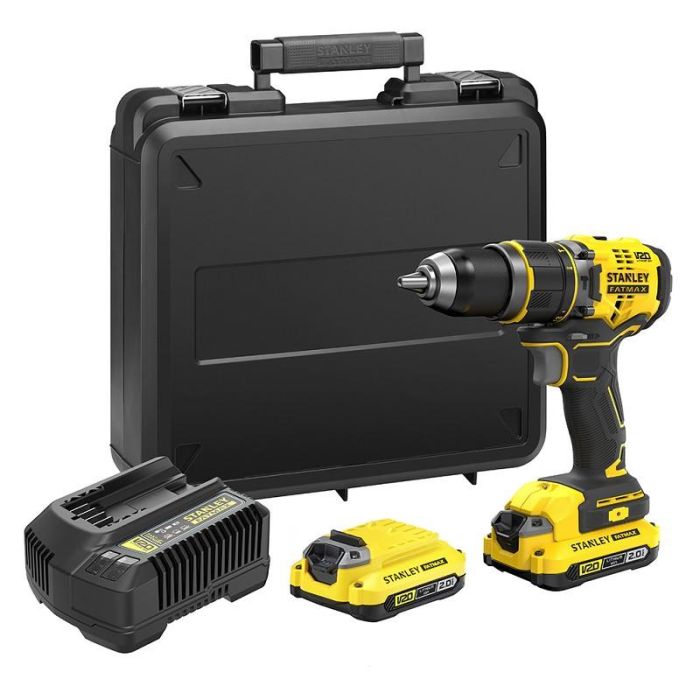 Taladro Percutor Brushless V20 2X18V-2Ah Sfmcd721D2K Stanley Taladro Percutor Brushless V20 2X18V-2Ah Sfmcd721D2K Stanley