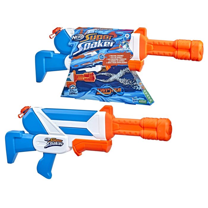 Hasbro Nerf Super Soaker Twister Pistola de Agua con Tanque de 1.1 Litros 1