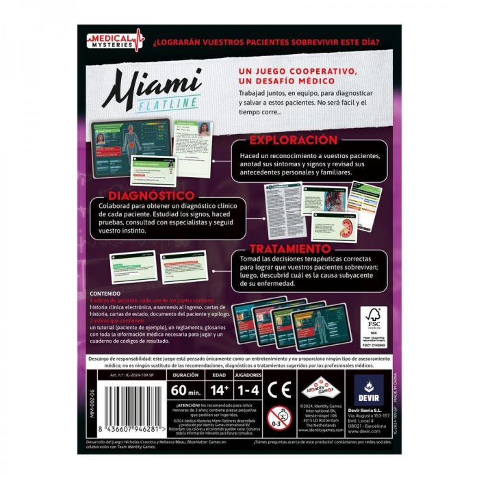 Juego Mesa Medical Mysteries Miami 2 Juego Mesa Medical Mysteries Miami 2