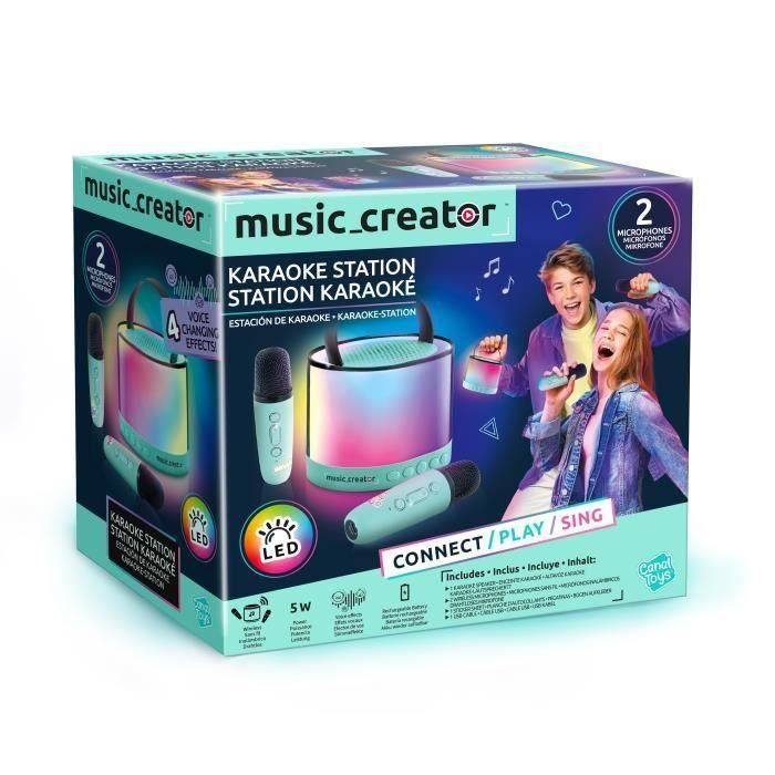 Canal Toys - Music Creator - Mini Karaoke Station - Altavoz iluminado con 2 micrófonos inalámbricos - INF 044 4