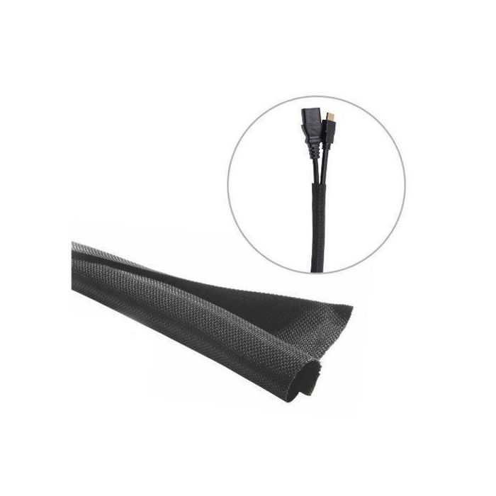 Vivolink Funda de Gestión de Cables Flexible Ø38mm Negra, Rollo de 25m 12 Vivolink Funda de Gestión de Cables Flexible Ø38mm Negra, Rollo de 25m 12