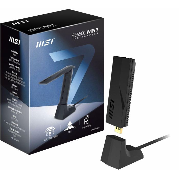 Adaptador de Red MSI GUBE65 Negro 9