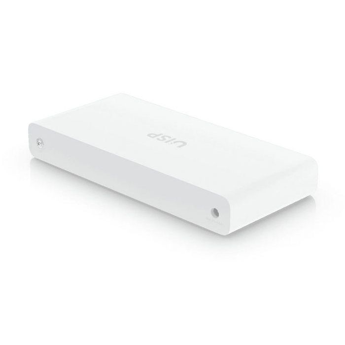 Ubiquiti UISP Switch PoE Gigabit Layer 2, 8 Puertos RJ45 GbE, 1 Puerto SFP 1G, 110W PoE, 24-28VDC, -10 a 50°C, Sin Ventilador para WISP 5
