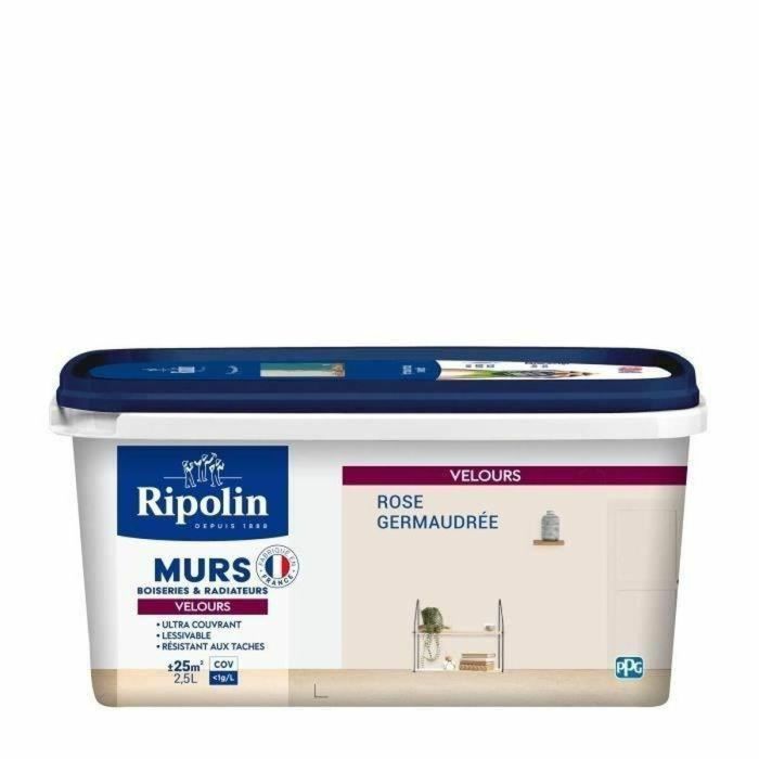 Ripolin RIP3174269079484 Pintura Terciopelo para Paredes, Carpintería y Radiadores Rosa